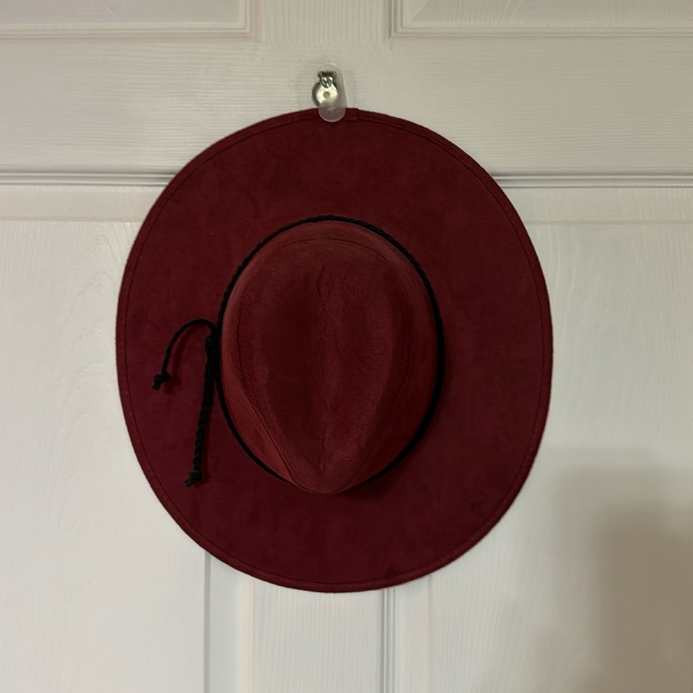 Maroon Fedora Hat Women